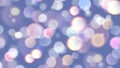 Blurred bokeh soft lights background. Delicate pastel pink and purple colors. Romantic backdrop. Christmas and New Year Royalty Free Stock Photo