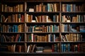 Blurred bookshelf magic a multitude of old books tell tales Royalty Free Stock Photo