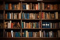 Blurred bookshelf magic a multitude of old books tell tales Royalty Free Stock Photo