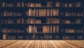 Blurred bookshelf Many old books in a book shop or library Royalty Free Stock Photo
