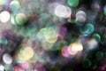 Blurred bubbles, glass ball on abstract colorful black isolated