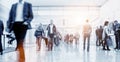 Blurred business people crowd at an expo concept Royalty Free Stock Photo