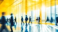 Blurred business people inside a modern building Royalty Free Stock Photo