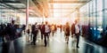 Blurred business people walking in the city scape Royalty Free Stock Photo