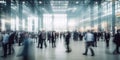 Blurred business people walking in the city scape Royalty Free Stock Photo