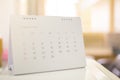 Blurred calendar.