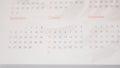 Blurred calendar in new year concept Royalty Free Stock Photo