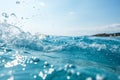 Blurred calm water surface with splashes Royalty Free Stock Photo
