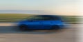 Blurred car high speed. Motion concept Royalty Free Stock Photo