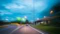 Blurred of the car on the road Royalty Free Stock Photo