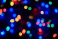 Blurred christmas lights on dark background Royalty Free Stock Photo