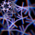 Blurred christmas snowflake sign with aberrations