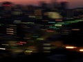Blurred city lights at night Royalty Free Stock Photo