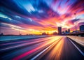 Blurred Cityscapes A Minimalist Exploration of Urban Traffic Flow Capturing Abstract Motion and Dynamic Energy