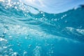 Blurred clear blue transparent smooth calm water surface texture Royalty Free Stock Photo