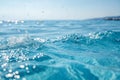 Blurred clear blue transparent smooth calm water surface texture Royalty Free Stock Photo