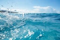Blurred clear blue transparent smooth calm water surface texture Royalty Free Stock Photo