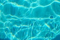 Blurred clear turquoise water in a pool for swimming and diving