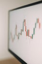 Minimal Candlestick Chart Growth - Ai Generated Royalty Free Stock Photo