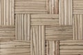 Blurred closeup shots of old used mat weaving thai handicraft in vintage tone