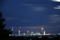 Vienna Donaucity at night Royalty Free Stock Photo