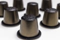Blurred coffee capsules hinting like mountains Royalty Free Stock Photo