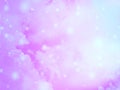 Blurred colorful background sky with bokeh white lucent lights blurry