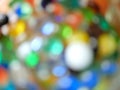 Blurred Colorful Bokeh, Glass Marbles and Beads