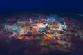 Blurred and colorful Upside-down jellyfish cassiopea Royalty Free Stock Photo