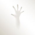 Blurred creepy hand fingers mysterious persecution horror fear halloween fog