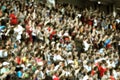 Blurred crowd of spectators in a stadium
