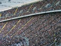 Blurred crowd of spectators on a stadium Royalty Free Stock Photo