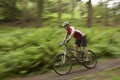 Blurred Cyclist On Countryside Track Royalty Free Stock Photo