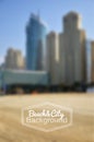 Blurred day beach and city vector background Royalty Free Stock Photo