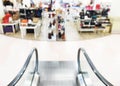 Blurred, de focused shopping mall, escalator Royalty Free Stock Photo