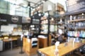 Blurred or Defocus image of Coffee Shop and restaurant interior for background , Cafe retro picture Royalty Free Stock Photo