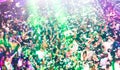 Blurred defocused background of concert festival event with dj p Royalty Free Stock Photo