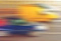 Blurred defocused cars in motion as abstract urban background Royalty Free Stock Photo