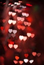 Blurred Defocused Multi Color Lights in the Shape of Heart Royalty Free Stock Photo