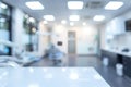 Blurred dental clinic background. Defocused interior of modern dental office. Royalty Free Stock Photo