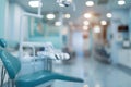 Blurred dental clinic background. Defocused interior of modern dental office. Royalty Free Stock Photo