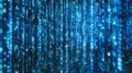 Blurred digital binary code technology computer background Royalty Free Stock Photo