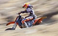 Blurred Dirt Bike Racer