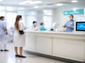 Blurred dispense counter of hospital or clinical Royalty Free Stock Photo