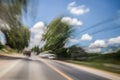 Blurred and double vision while driving Royalty Free Stock Photo