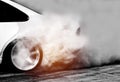 Blurred of drift car, Car wheel drifting and smoking