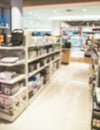 Blurred electronics department in the mall Royalty Free Stock Photo