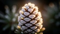 Is blurred emphasizing the texture and detail of the pine cone Royalty Free Stock Photo