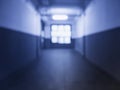 Blurred Empty Hallway in building perspective