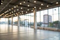 Blurred empty open space office with bokeh lights Royalty Free Stock Photo